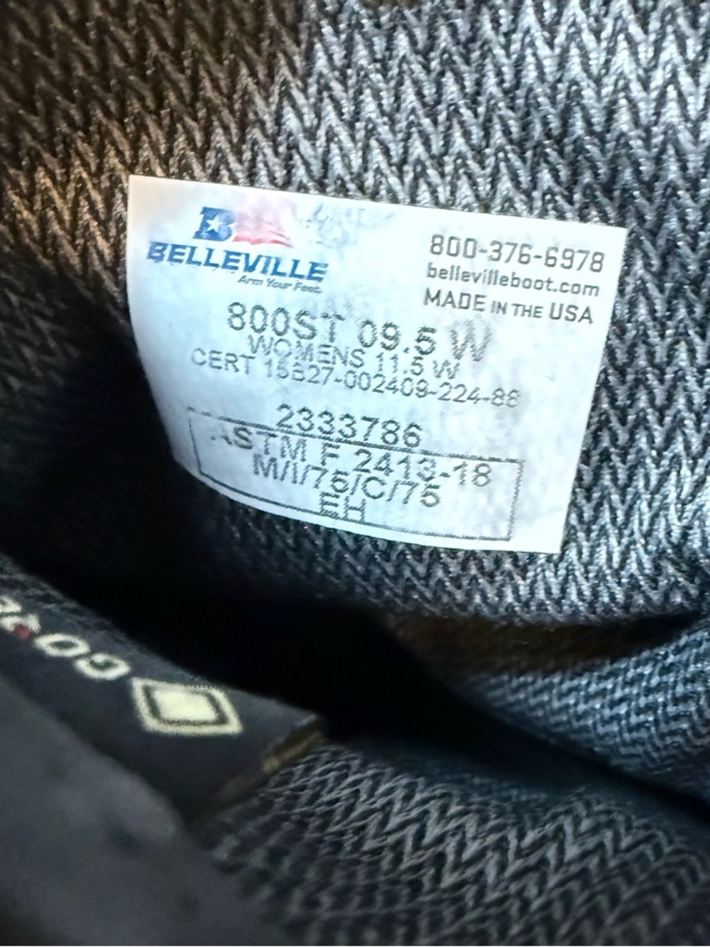 Belleville Men's Black Tactical Leather Boots - Picture 4 of 10